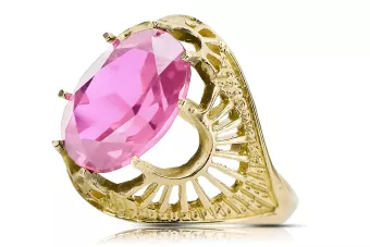 Ring Vintage Jewlery Amethyst 14K Yellow gold vrc003y